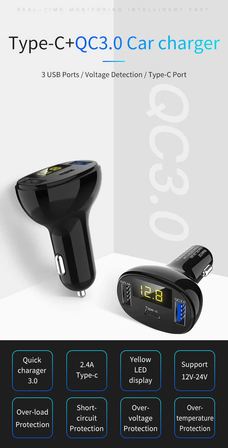 FM модулатор, MP3 плейър, автомобилни запалки Handfree, бързо зареждане на 3.0, автомобилен Bluetooth FM трансмитер с два порта за USB зарядно за кола
