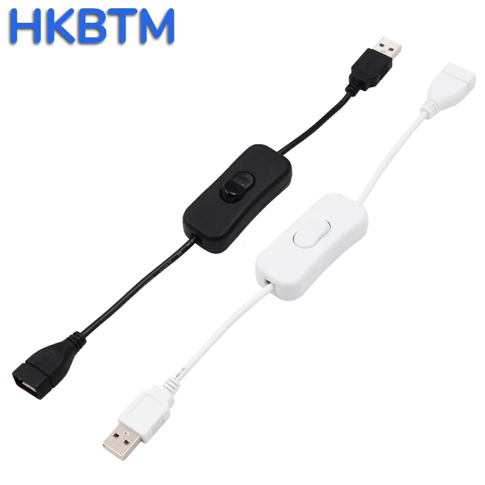 HKBTM 28 см USB-кабела с превключвател за включване/ИЗКЛЮЧВАНЕ Удължител на кабела, USB лампа USB вентилатора, линии храни, Трайни адаптер за ГОРЕЩА ПРОДАЖБА