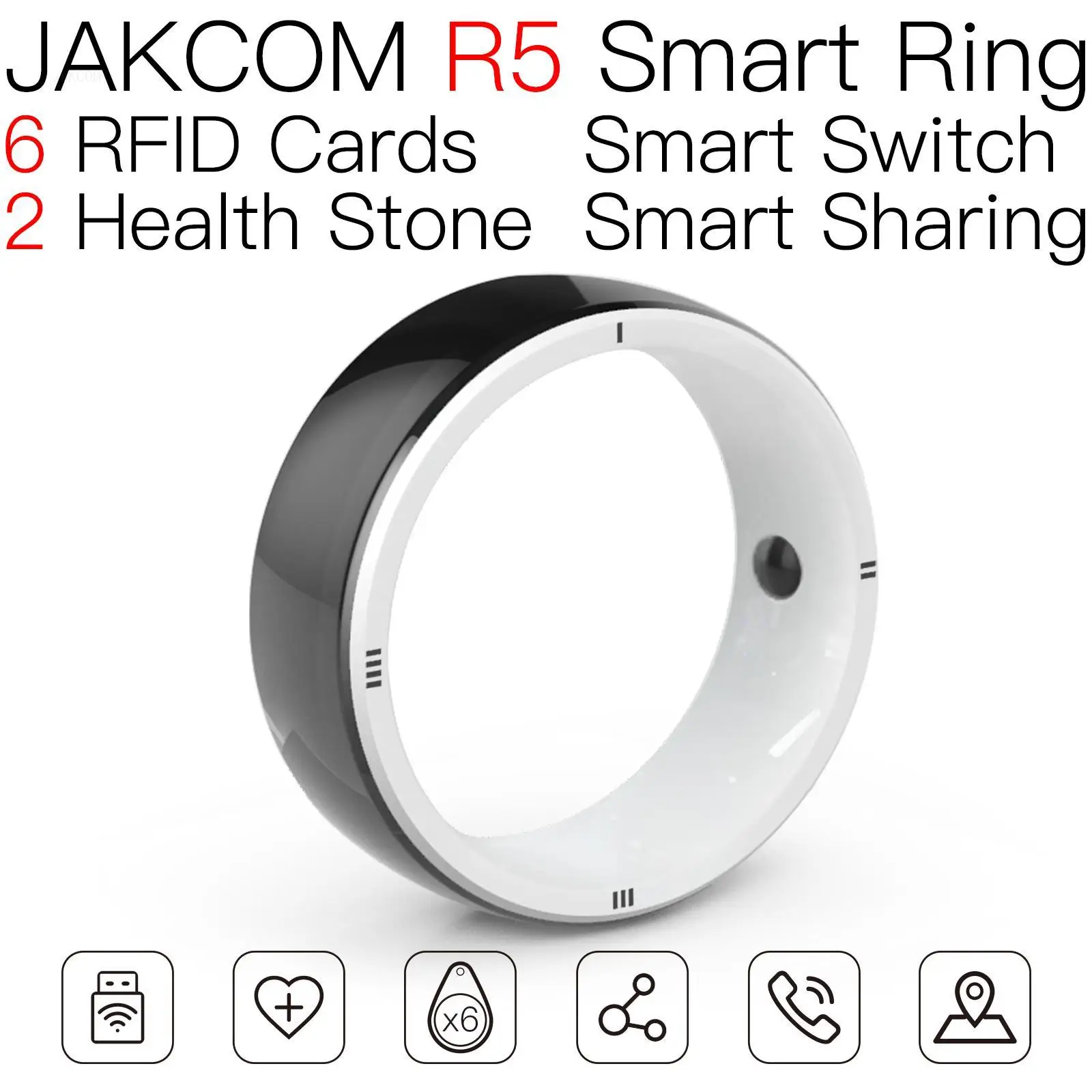 JAKCOM R5 Smart Ring, на новост, террариумное растение dogbone r6, набор от карти на big horizons, на етикета на рафта, nfc rfid led