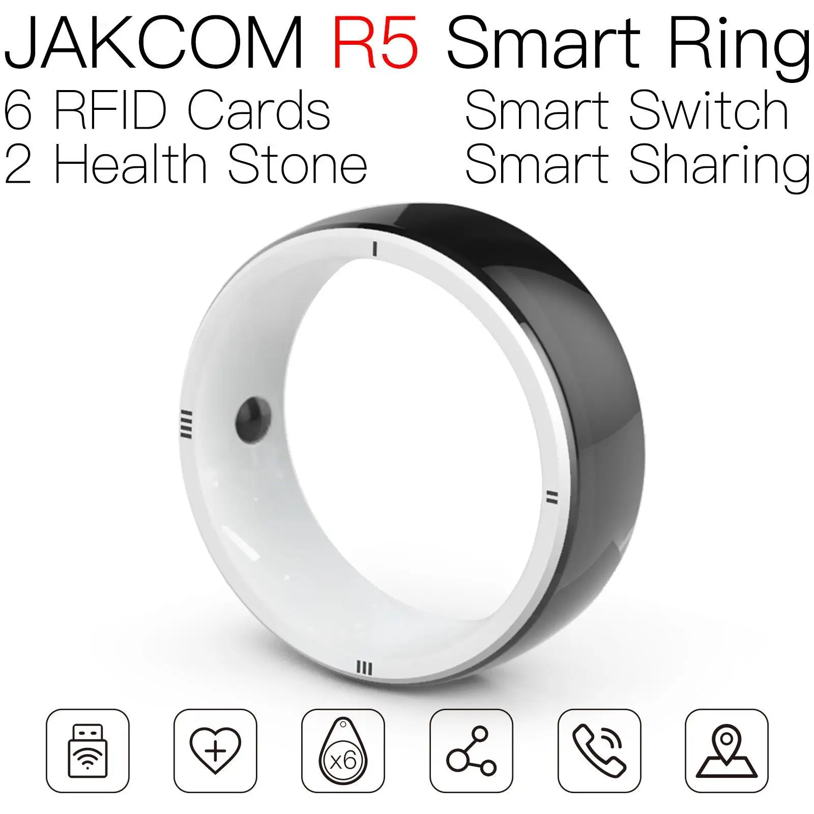 JAKCOM R5 Smart Ring по-Скъпи от 8 интелигентни приспособления 4s max в официалния магазин bank хъб zigbee портал color