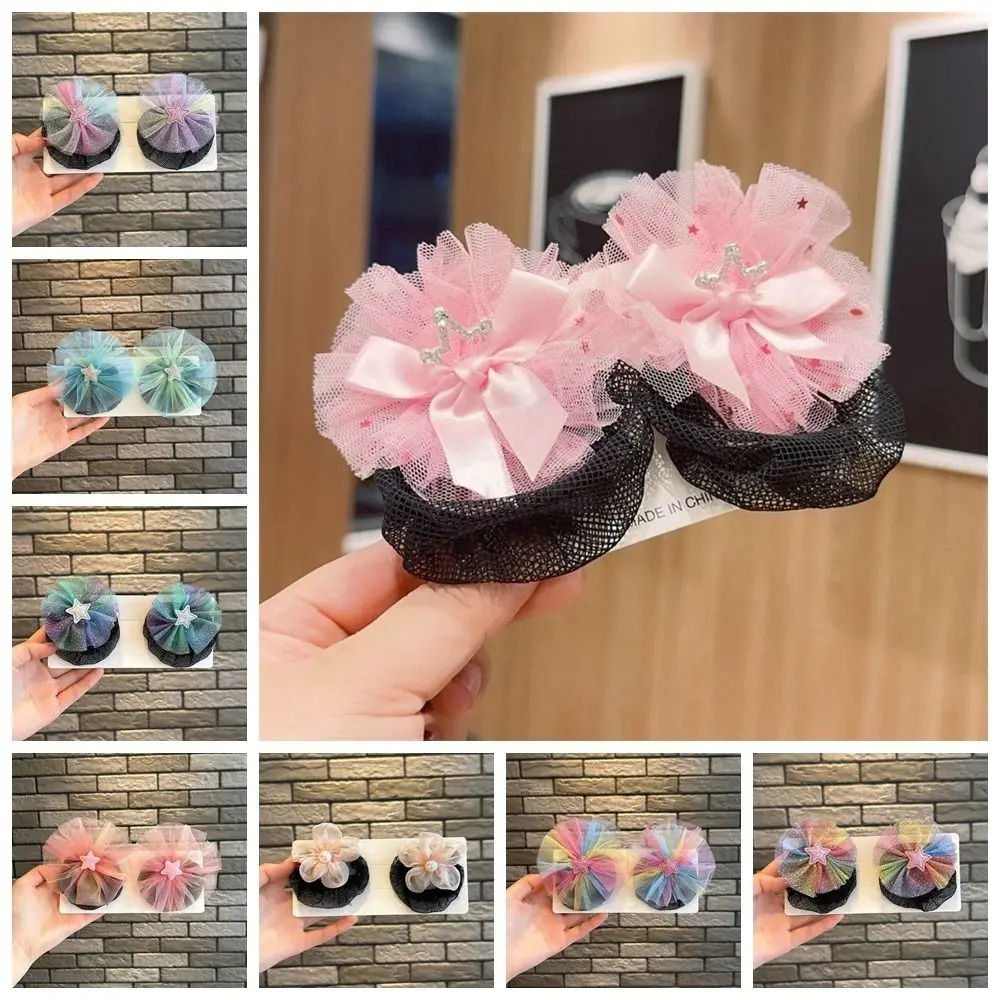 Kawaii Princess Детски Цветни тъканно сеточка за коса, прическа, за да се изяви на сцената за детски рожден Ден, Прекрасни и Уникални аксесоари за коса