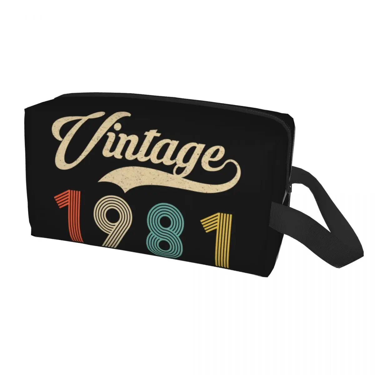 Kawaii Retro Реколта 1981 39th Birthday Пътна чанта за тоалетни принадлежности за класическа 39-годишна козметика за съхранение на козметика Dopp Kit
