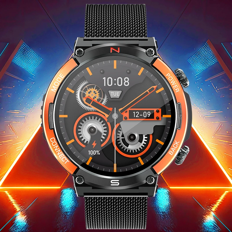 LIGE 2024 Мъжки Smart-часовници с Компас, Smartwatch I68 Водоустойчив Bluetooth разговори Фитнес часове За Спорт на открито Цифров Часовник