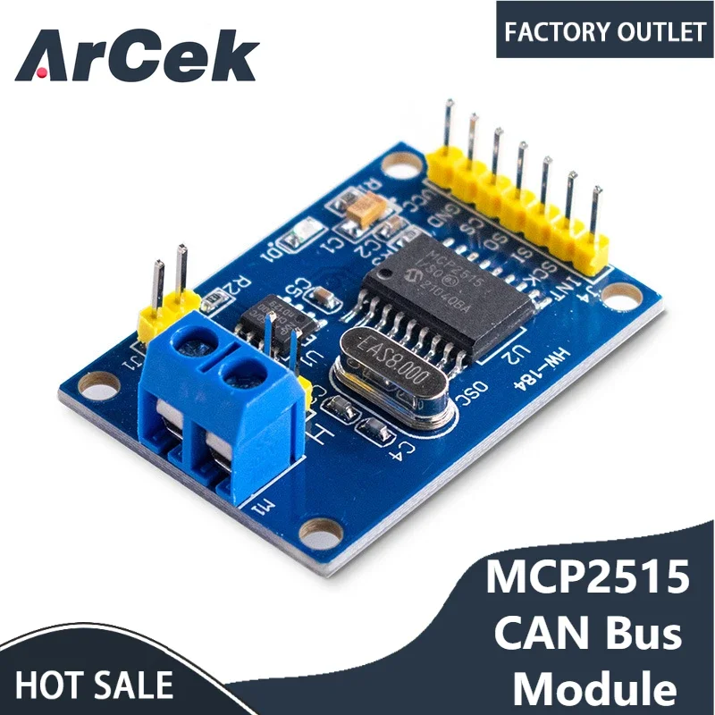 MCP2515 CAN Bus Модул TJA1050 Приемник SPI Модул за Arduino Подкрепа CAN V2.0B DC 5V SPI Интерфейс 120 Ω