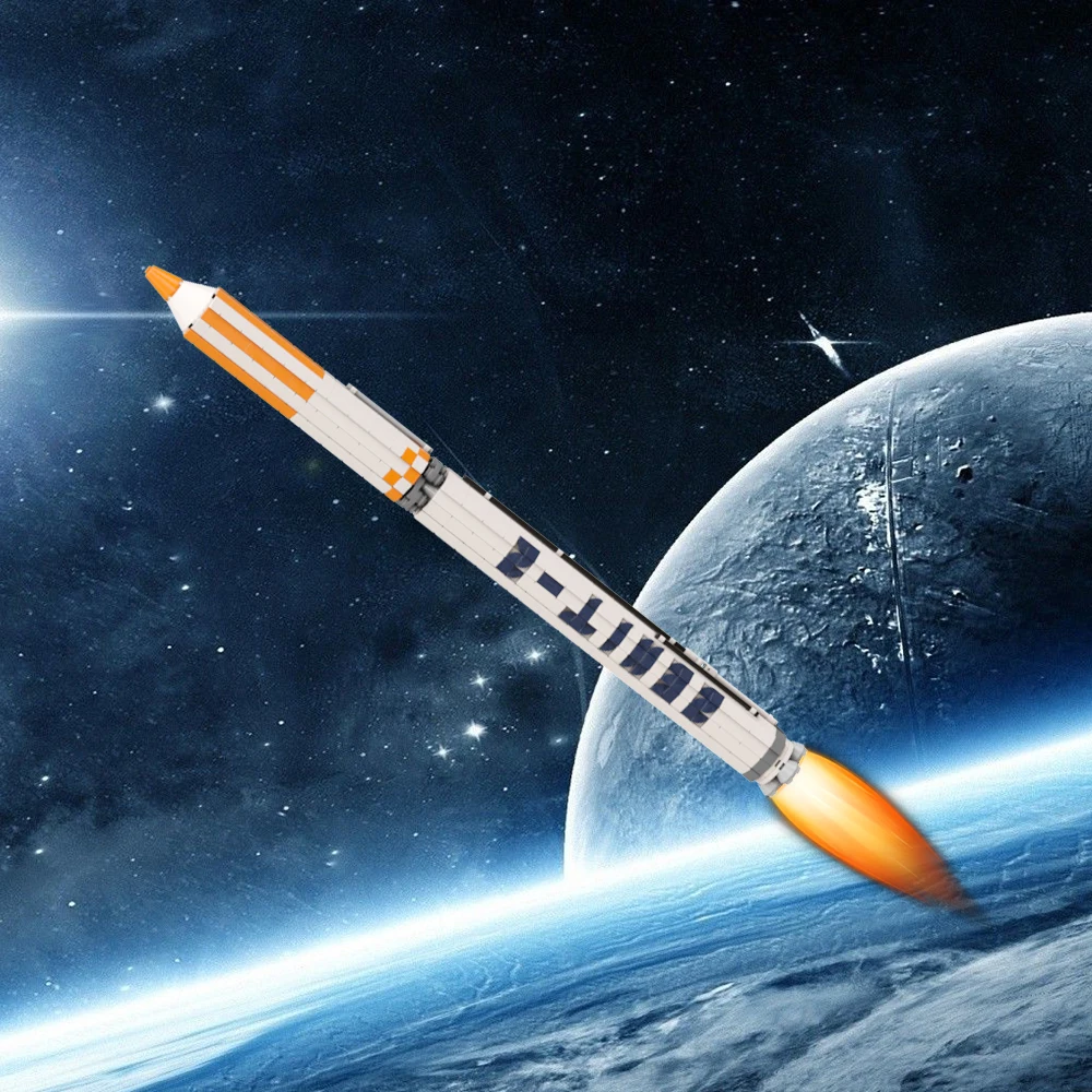 MOC САМ Космическа Ракета Zenited-2 мащаб 1:110 Набор от Градивни Блокове Redstone Модел на Ракета-носител Тухлена Детска Играчка Подарък за рожден Ден