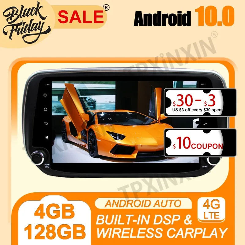 ndroid 10,0 128 GB За Hyundai IX45 Sante Fe 2019 Автомобилна GPS Навигация Carplay Авто Радио Стерео Видео Мултимедиен Плейър Главното Устройство