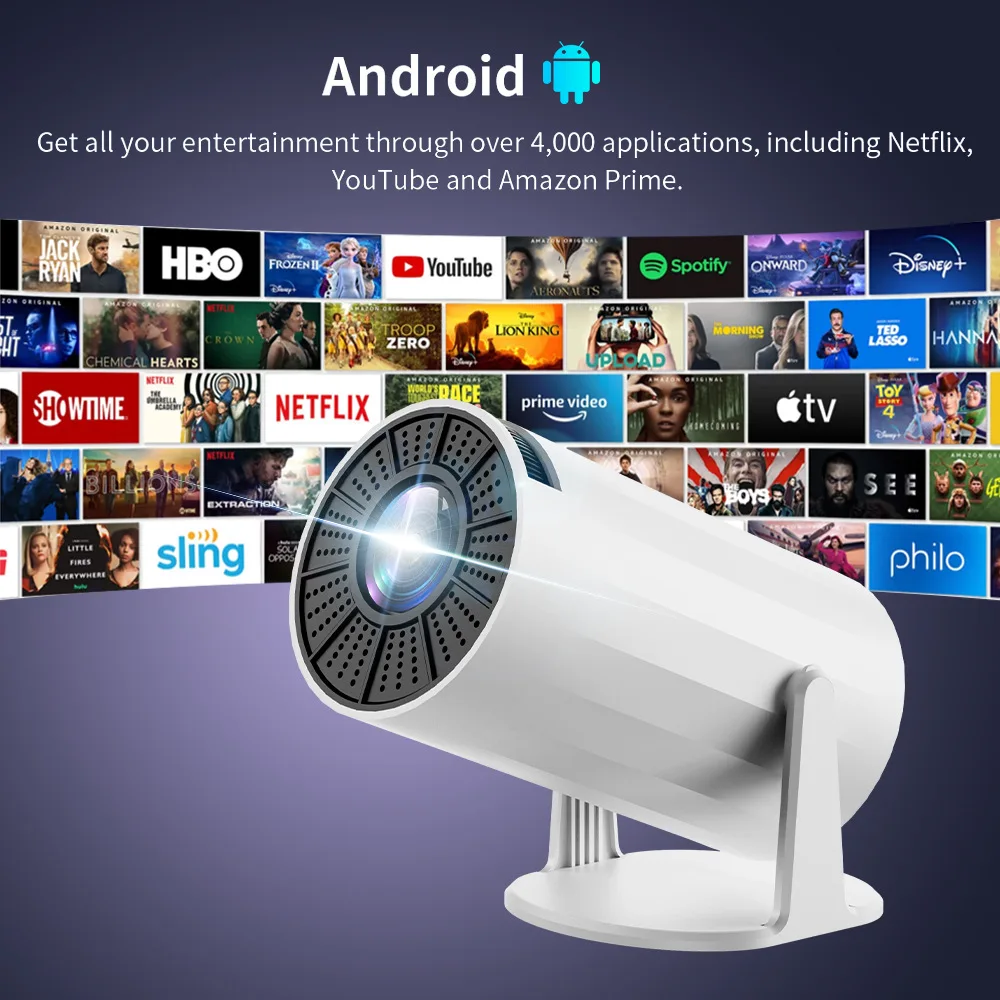 Toot shadow HY300 Android Smart Wifi Преносим проектор 1280 720P HD Full Офис Мини проектор за домашно кино