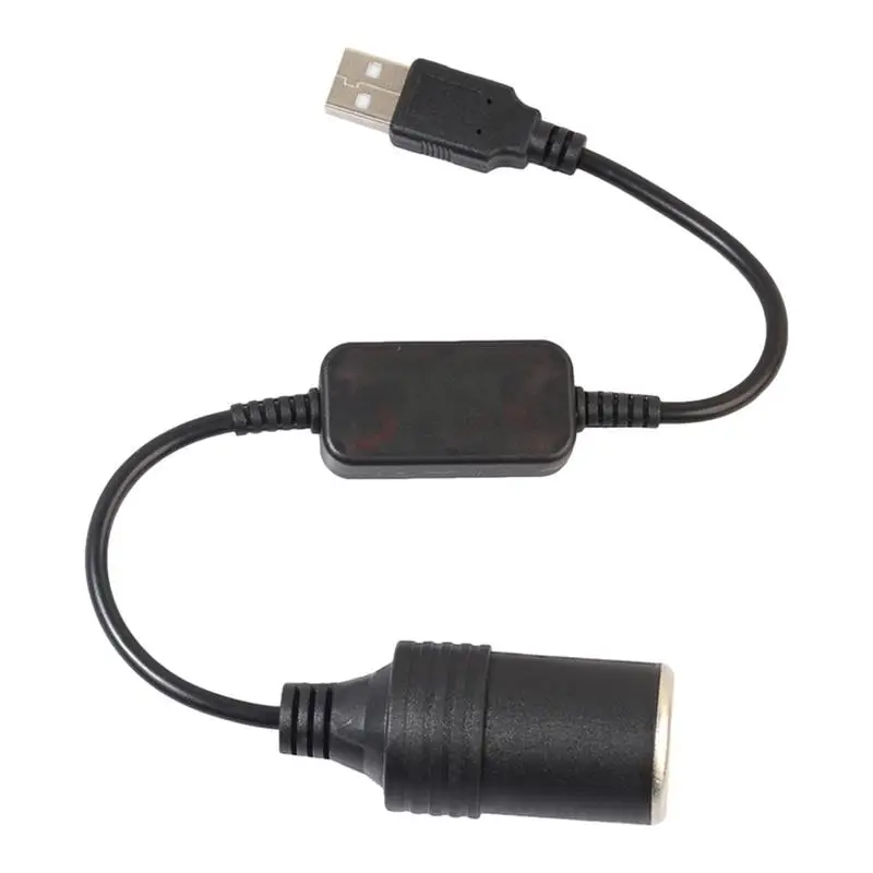 USB Адаптер за автомобилна запалка USB адаптер Изход на автомобилен крик Конектор Кабелна контролер Включете конвертор 5 В 12 Удължител