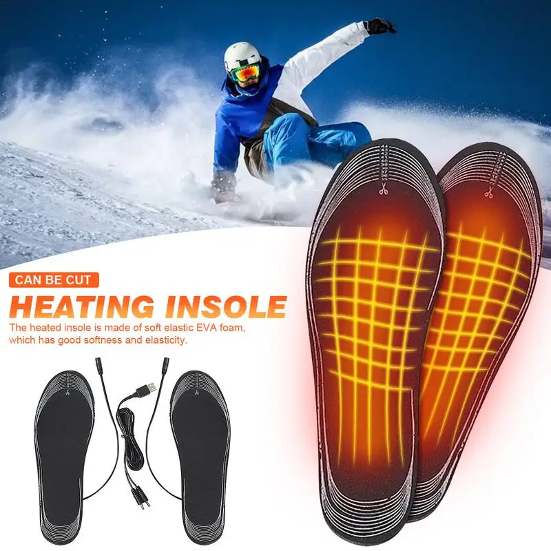 USB-стелки за обувки с топъл 5V 2A Отопление Стелки Акумулаторни Електрически Стелки с топъл Топъл килим за чорапи Растение