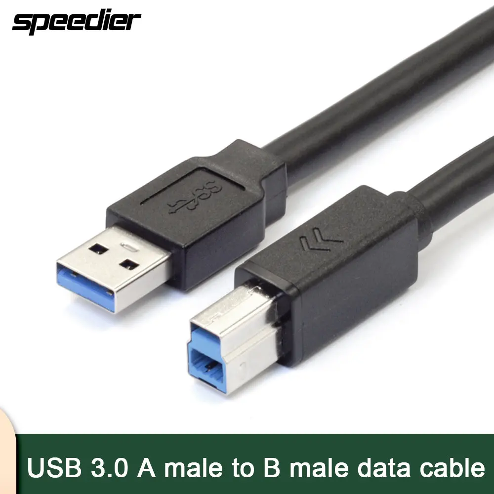 USB3.0 за принтер Кабел 1,5 м, 3 м и 5 М 10 м Myritu Feisi Цифров Заден Високоскоростен USB 3.0 A-B Тип-B Кабел за предаване на данни 4K Камера