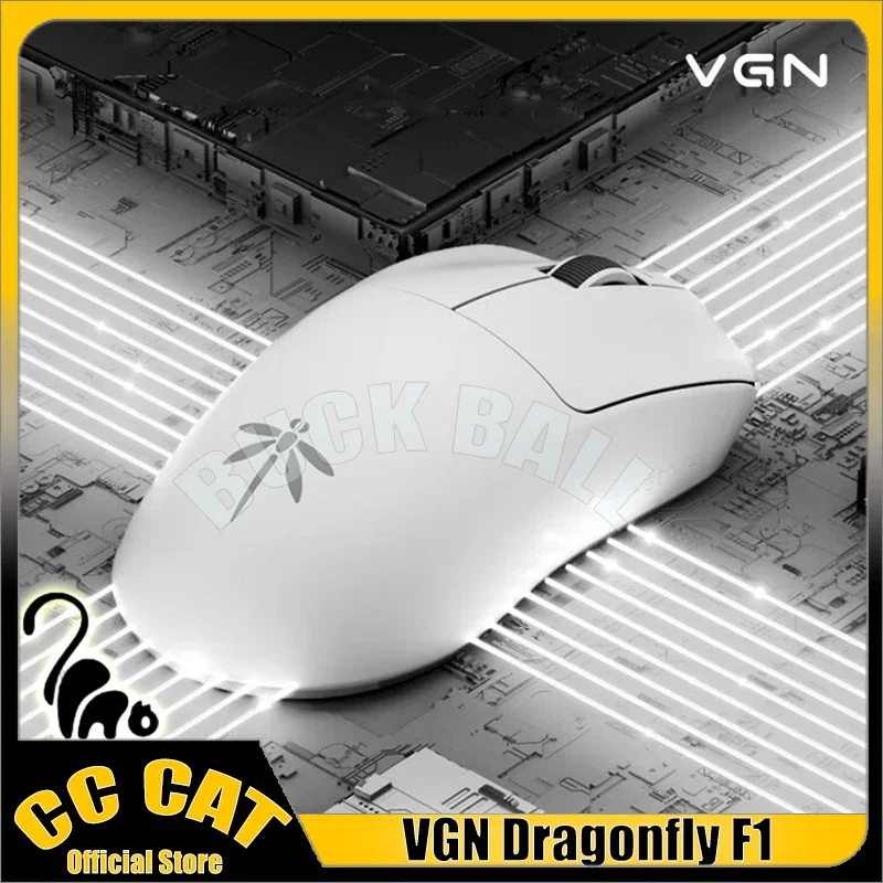 Vgn Безжична мишка Dragonfly F1 Pro Gamer Mouse, 2 Режима, Жичен мишката 2.4 G Type-C, с Ниско закъснение, Леки мишка с дълъг живот