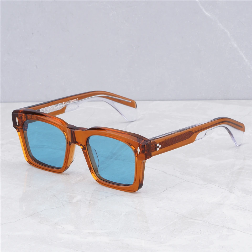 Vintage fashion Слънчеви очила JACQUES KAINEI, Нов цвят, Ретро Квадратен дизайн, Дебела Ацетатная дограма, ТАК-обектив, Жени, Мъже, AAA + Високо качество