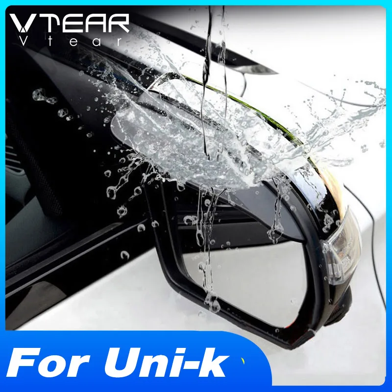 Vtear Огледало за Обратно виждане Козирка Украса на Екстериора на Автомобила Етикети Дождезащитный Екран ABS Делото Аксесоари резервни Части За Changan Uni-k Unik 2023