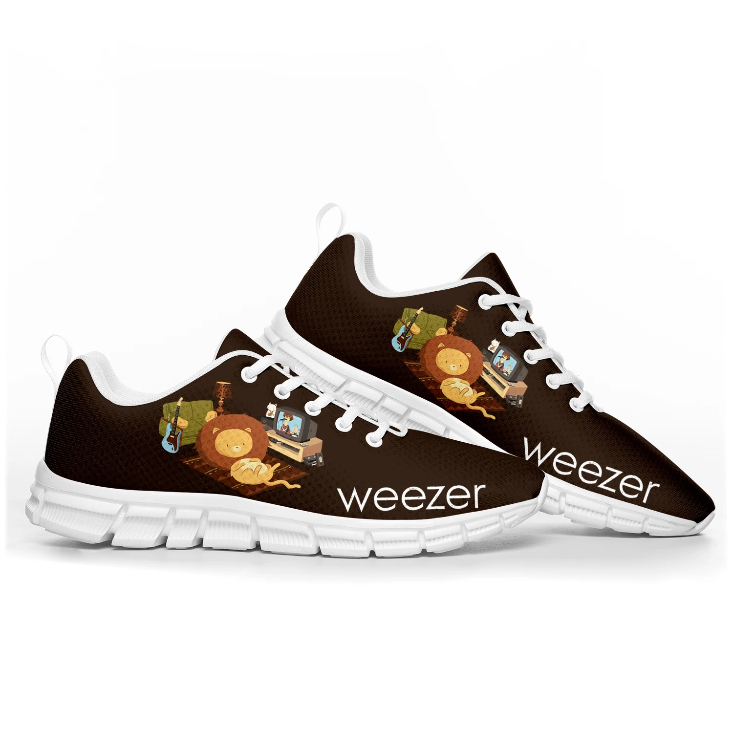 Weezer, Спортни Обувки В стил Поп-рок-група, Мъжки Дамски Обувки За Юноши, Детски Обувки, Ежедневни Висококачествени Обувки За Двойки, Бяла