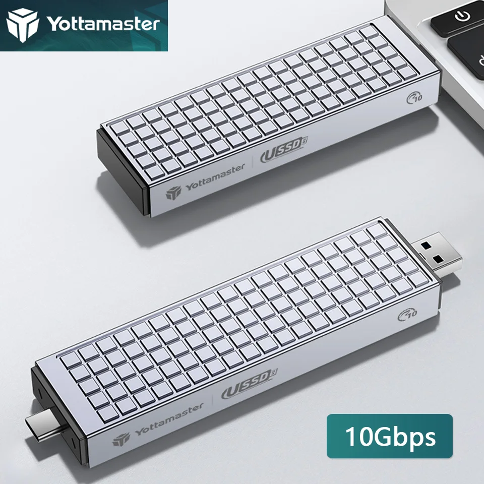 Yottamaster M. 2 SATA NVMe Case Двухпротоколный SSD Диск, USB 3.0 HD Storage Box Type C Корпус на Твърдотелно Устройство за Преносим КОМПЮТЪР