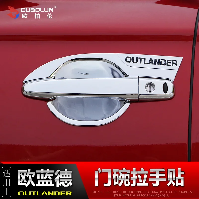 Автомобилен стайлинг ABS Хромирана рамка, която да дръжката на Купата на Врата копчето Защитно покритие Тампон за Mitsubishi Outlander 2013-2020 Г
