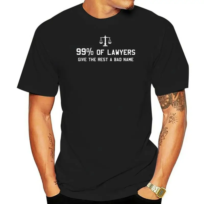 Адвокат, 99% от адвокатите, които говорят Зле за другите, Мъжки трикотажная тениска с чувство за хумор, Мъжки памучен облегающая риза в стил Поп.