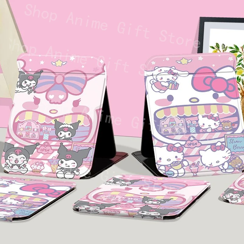 Аниме Kawai Hello Kitty Куроме Козметично Огледало Творчеството Карикатура Момиче Мода Прости Аксесоари Удобен Ежедневен Подарък