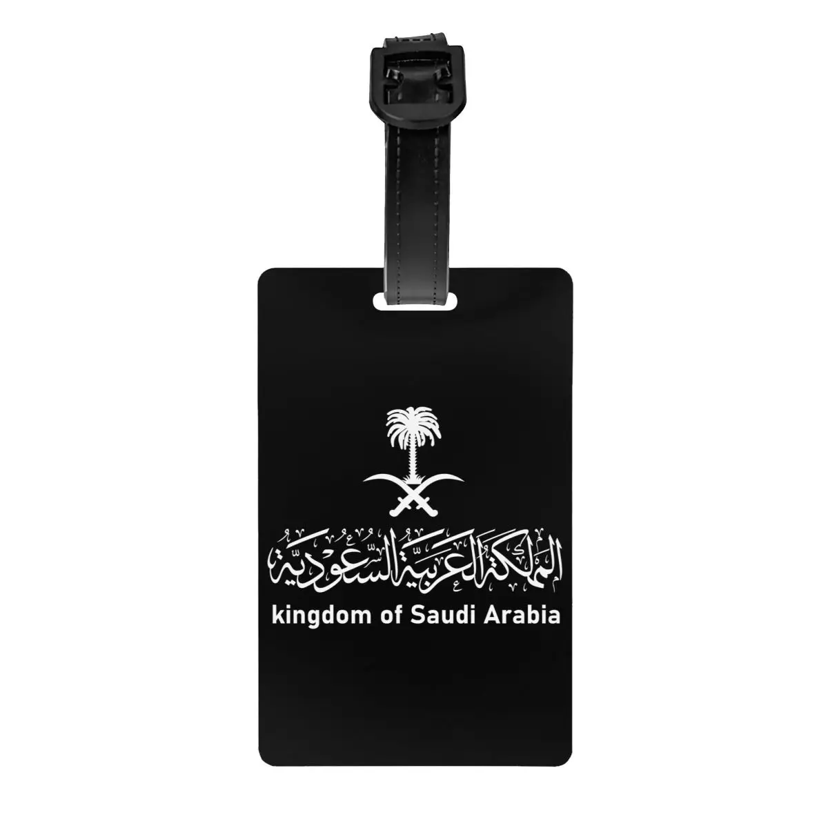 Багажная етикет на Кралство Саудитска Арабия, емблемата с арабска калиграфия, Идентификационен етикет за багаж защита на куфар
