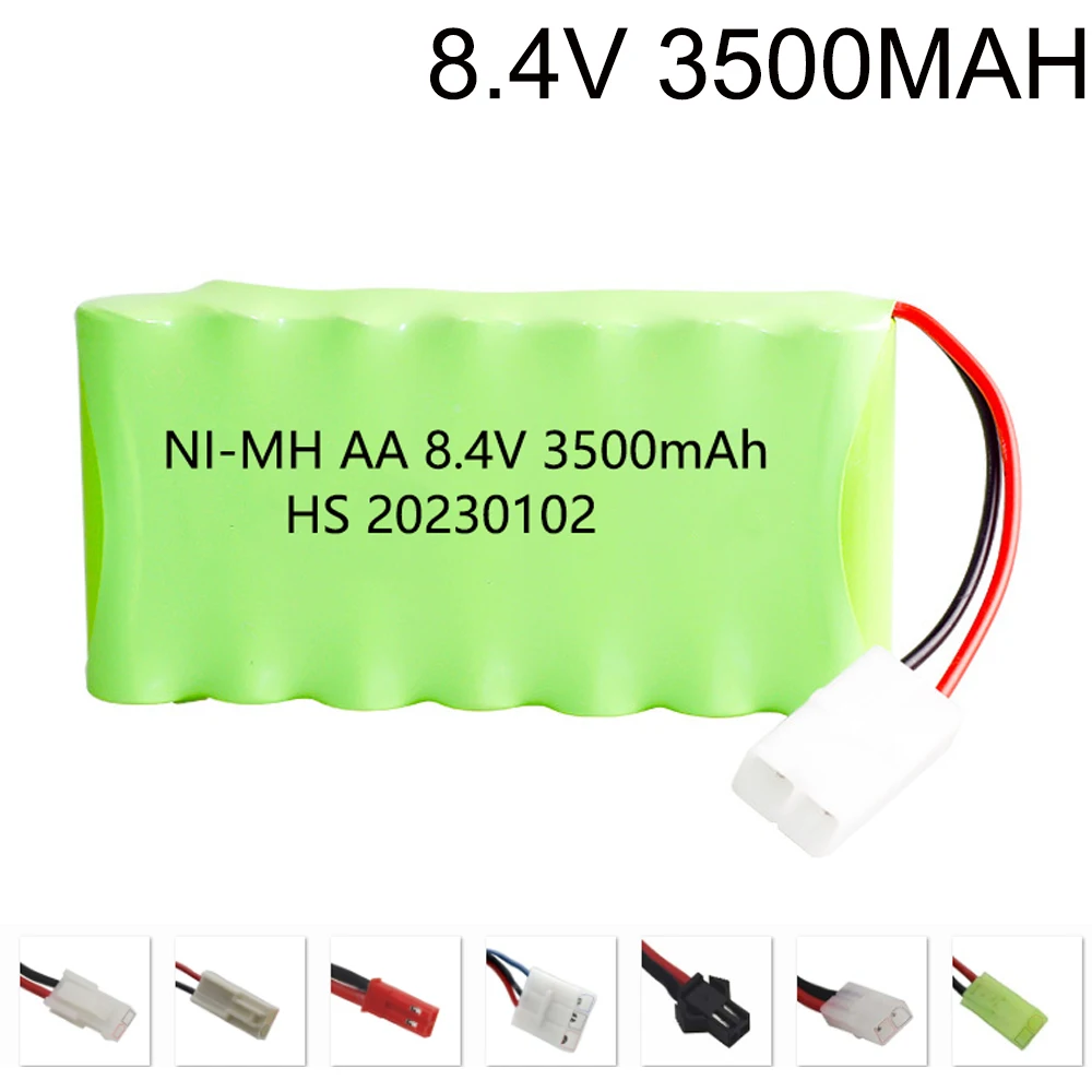 Батерия NIMH 8,4 НА 3500 mah за радиоуправляеми играчки, коли, лодки, роботи, резервоари, актуализация на пистолета тип АА, акумулаторна батерия с капацитет 3000 mah 8,4 В, с Щепсел Tamiya