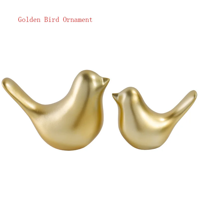 Бижута от смола Golden Bird, Креативна Проста Настолен модел за дневна, Мека украса за животни, Украса от смола за кабинет, Вход