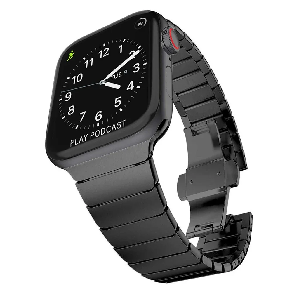 Бизнес на Каишка за Apple Watch Ultra 2 49 мм Каишка 42 мм 44 мм 45 мм, 38 мм и 40 мм 41 мм от неръждаема Стомана Гривна iWatch SE 9 8 7 6 5 4 3
