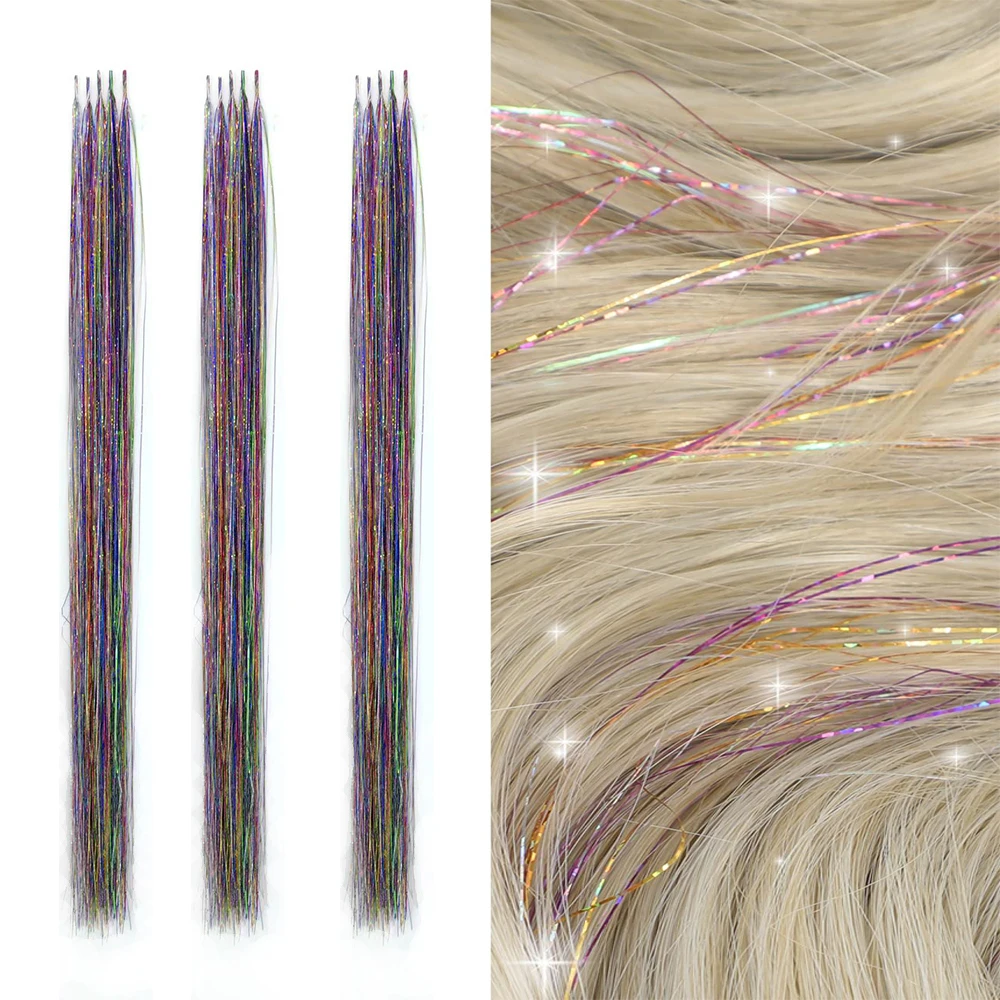 Блестяща коса удължаване на 10 броя фактури на косата I Head Rainbow Synthetic Hair 24-инчов перо за удължаване на косата