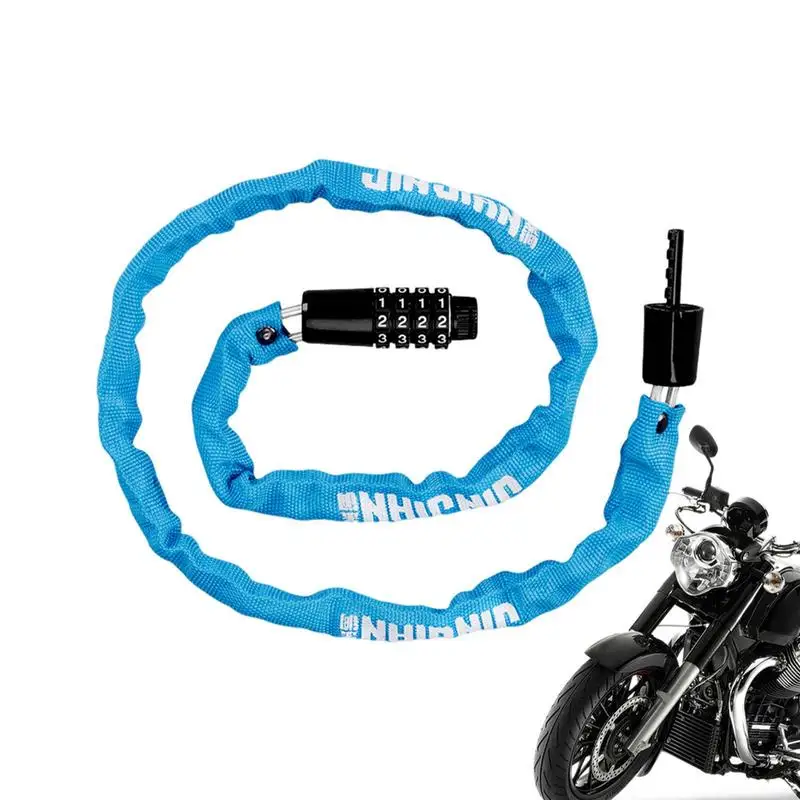 Вело ключалки Тежкотоварни Противоугонный Мотоциклет заключване и Брава на велосипед верига с дължина 3,28 фута, с възможност за нулиране на 4-оценяват системата за сигурност Electric