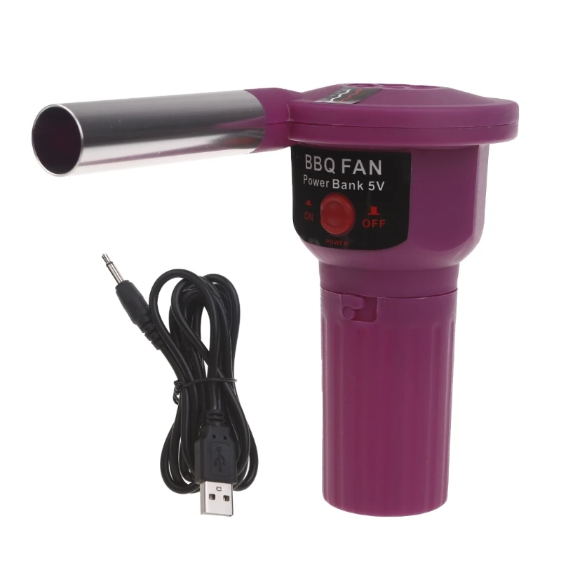 Вентилатор за барбекю, 5 В Лек ръчен преносим вентилатор за барбекю, вентилатор с USB-кабел, директна доставка