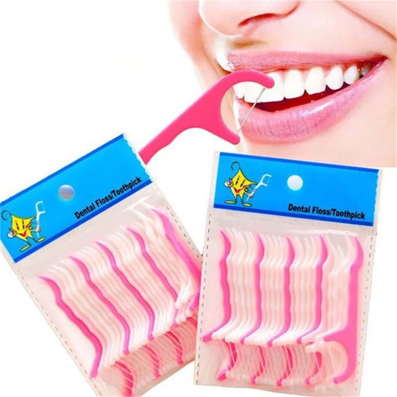 ГОРЕЩИ 20 бр / пакет конец за Зъби За почистване на зъбите, пръчка за почистване на зъбите, устната кухина, за Еднократна употреба конци, клечки за зъби