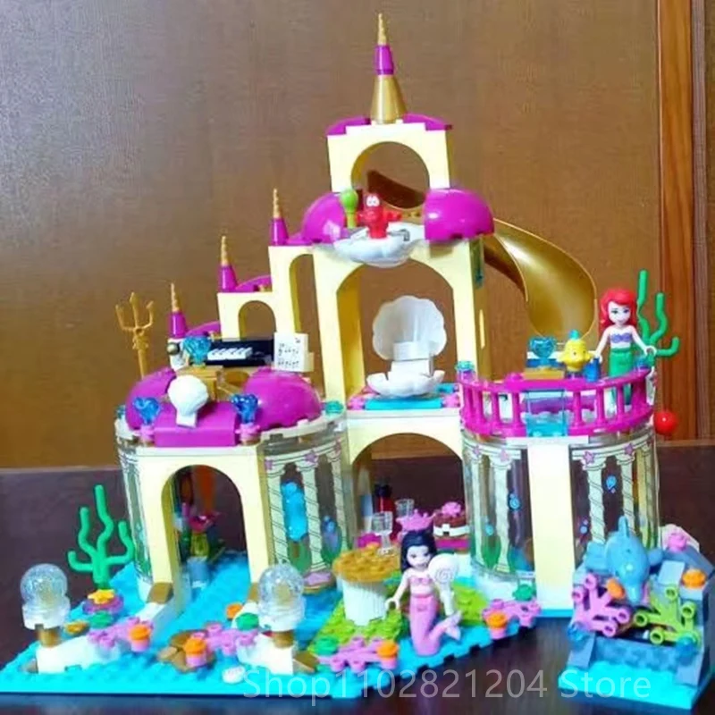 Градивните елементи на Princess Подводна Palace Castle Подходящи за 41063 събрани играчки Friends Bricks за момичета