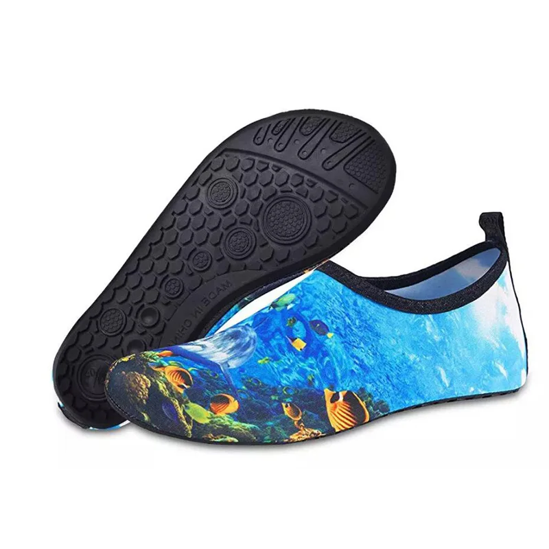Дамски годишна водна обувки, мъжки обувки за плуване, водна плажната обувки, мъжки маратонки голям размер шарени, цветни zapatos hombre