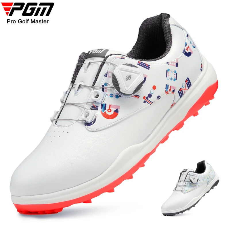 Дамски обувки за голф PGM, водоустойчив мини дамски леки меки дишащи обувки, дамски спортни обувки с каишка на дръжката на XZ242