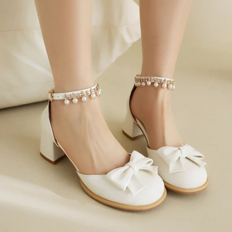 Дамски сандали от мъниста в стил сладка Лолита