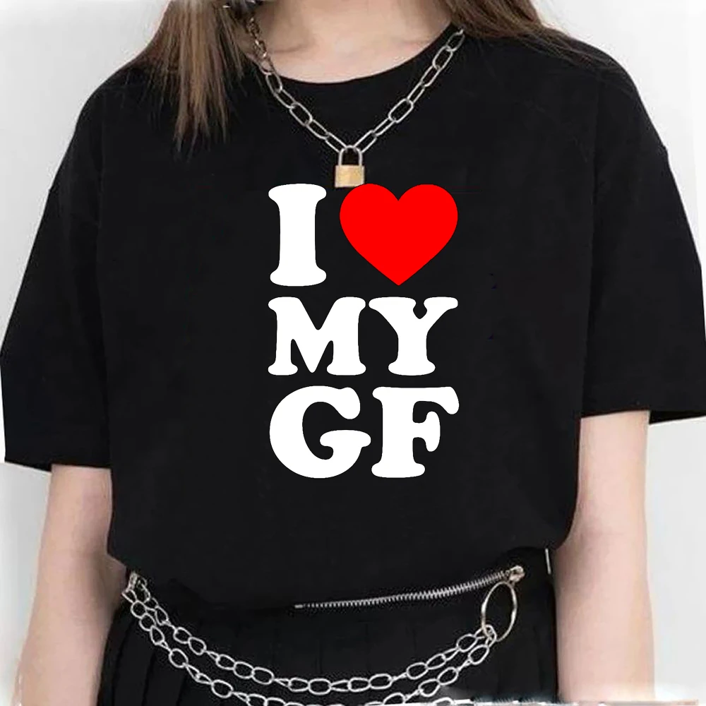 дамски тениски i Love My Girlfriend Y2K harajuku manga, градинска дрехи с графичен дизайн за момичета