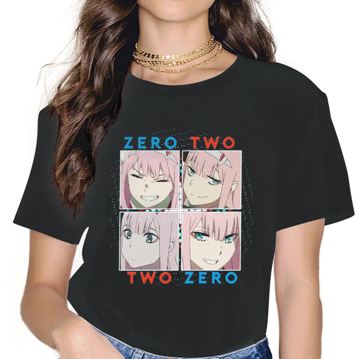 Дамски тениски с израз на лицето, тениски с кръгло деколте, ризи с къси ръкави от японско аниме 