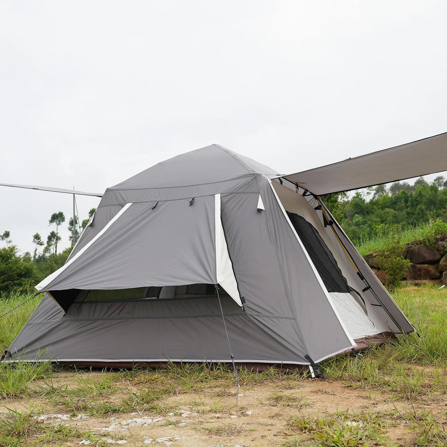 Две спални, една всекидневна, платно голям размер, голямо семейство за градинска водоустойчива голям кемпинговой палатки
