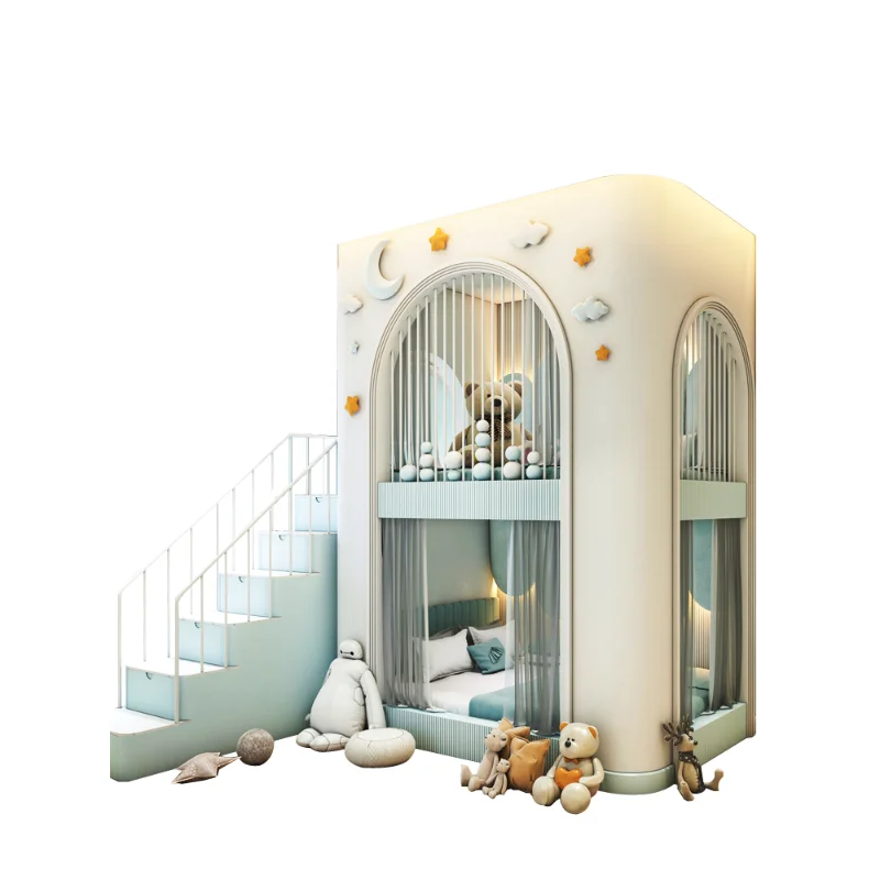 Двуетажно легло Dream castle европейската легло принцеса на таванско помещение легло модната къща на дървото на легло по поръчка