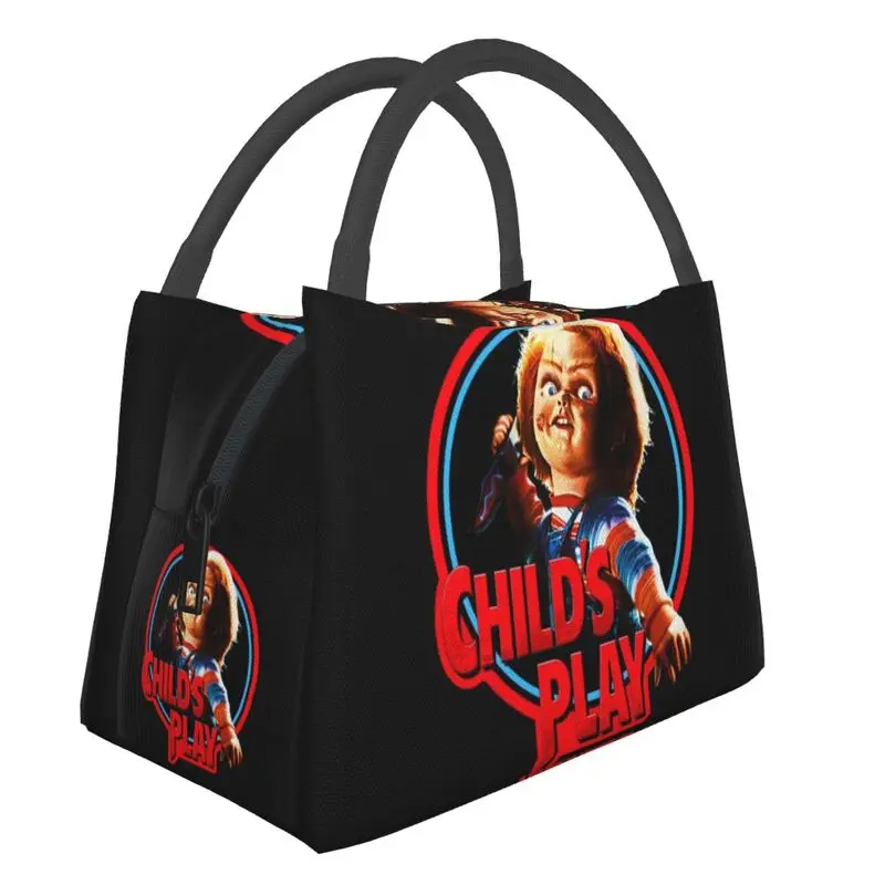 Детска изолирано чанта за обяд Child ' s Play Chucky за жени от филм на ужасите, преносим термоохладитель, обяд-бокс за хранене, за работа и пътуване