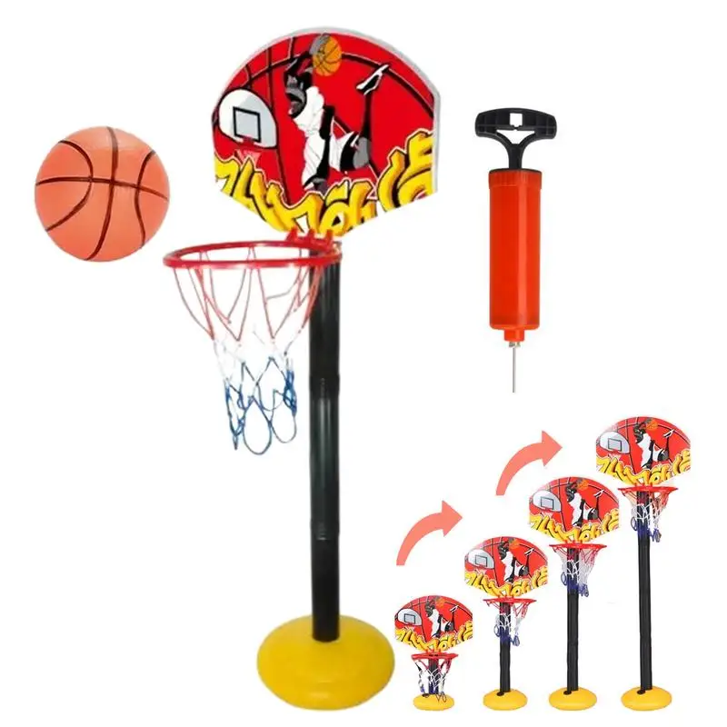 Детски влакчета баскетболна пръстени, Портативна дъска за баскетболен обръч за момчета, регулируеми по височина, детски играчки за спорт на открито