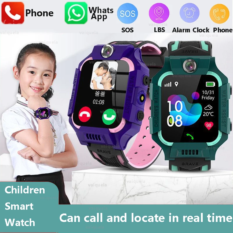 Детски смарт часовници със Сим-картата, СРЕЩА-тракера, SOS-камера, детски мобилен телефон, Гласов чат, математическа игра, Фенерче, детски умни часовник