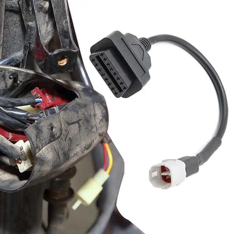 Диагностичен конектор и кабел за мотоциклет OBD2 Удлинительный кабел за мотоциклет OBD2, адаптер, Конектори за захранване, 4-пинов штекерный кабел