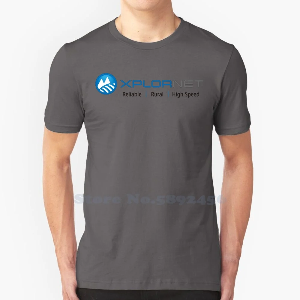 Ежедневна тениска с логото на Xplornet Communications Inc, тениски от висококачествени графичен материал от 100% памук