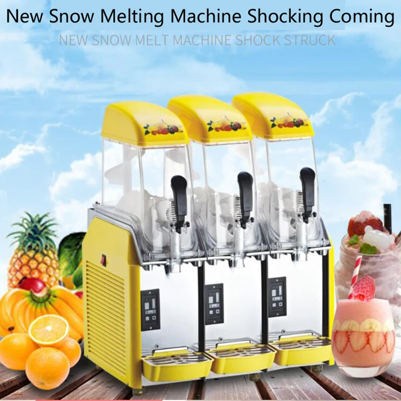 Електрическа машина за топенето на снега от неръждаема стомана PBOBP, Търговска три-цилиндров Сок за топенето на снега, шейкове, Топене на лед, Студена напитка Mac