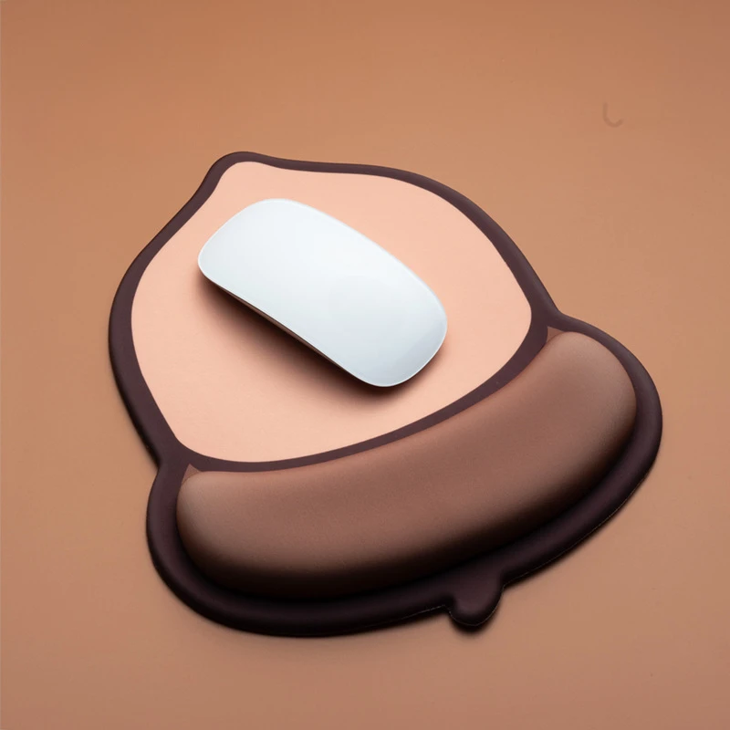 Ергономичен 3D подложка за мишка Сладко Nut Аниме Мек силиконов гелевый геймърска подложка за мишка с поддръжка на китката Подложка за мишка креативен