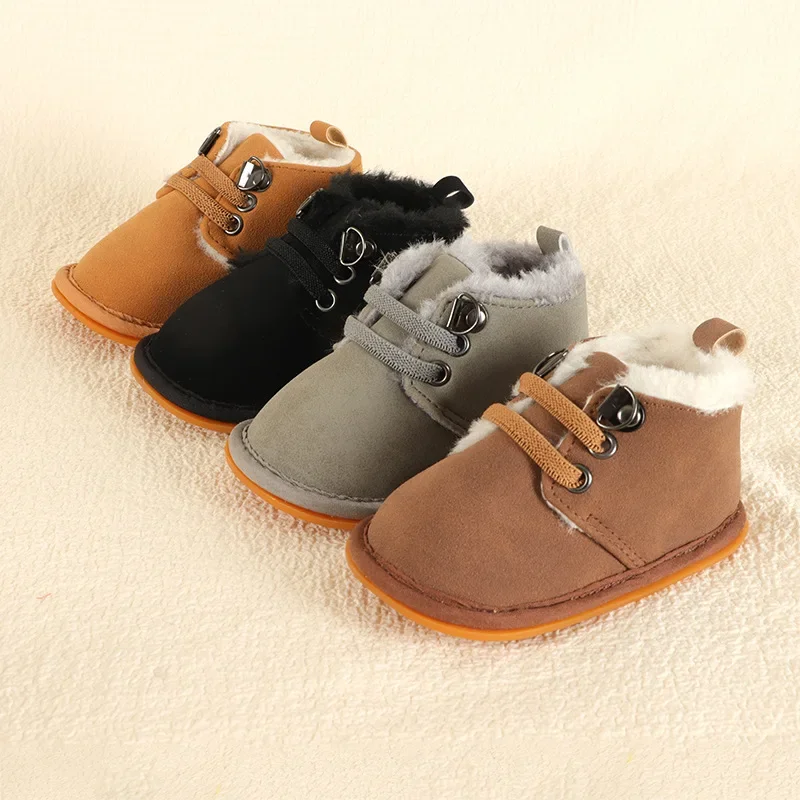 Есенно-зимни нова топли обувки за деца, нескользящие детски ботуши гумени подметки