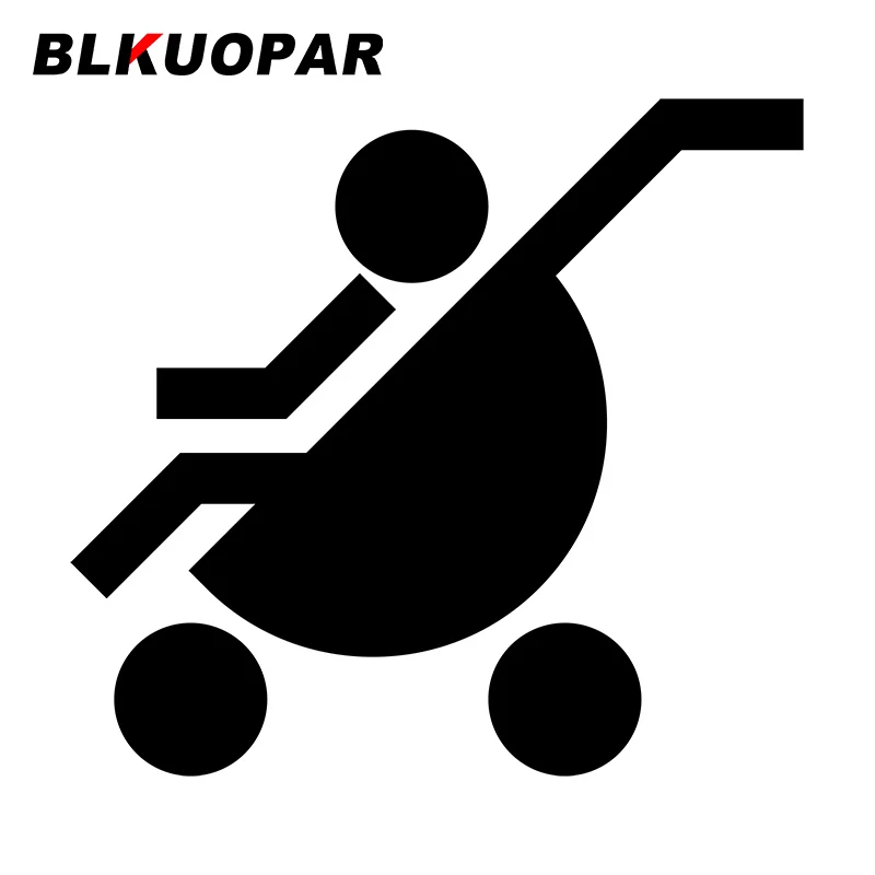 Етикети BLKUOPAR за детски колички, прости забавни стикери, Водоустойчив винил, автомобилни аксесоари, декорация за скейтборд, каравана