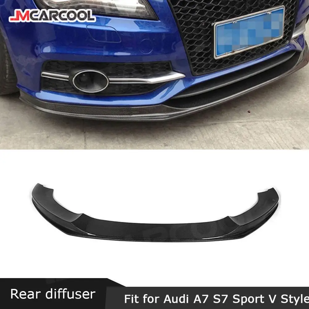 За Audi A7 S7 Sline 2012 - 2015 Преден спойлер от въглеродни влакна/FRP Главоболие броня Защита на брадичката Автомобилен стайлинг