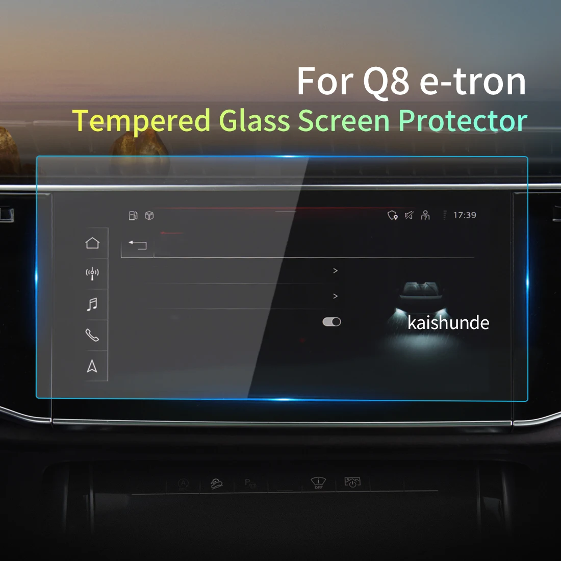 За Audi Q8 e-tron 2024 Автомобили Стикер Протектор на Екрана От Закалено Стъкло, Защитно Фолио Carplay Навигация Авто Автоаксессуар