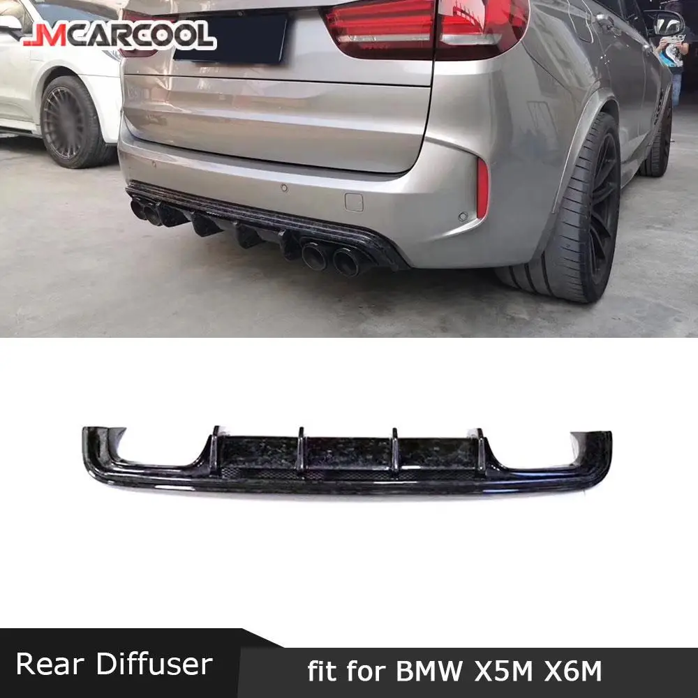За BMW X5M F85 X6M F86 2015-2018 Изкован Заден Дифузьор От Въглеродни Влакна FRP V Style Перки В Стил Акулите имат противоплъзгаща Плоча Защита на Бронята на Автомобила